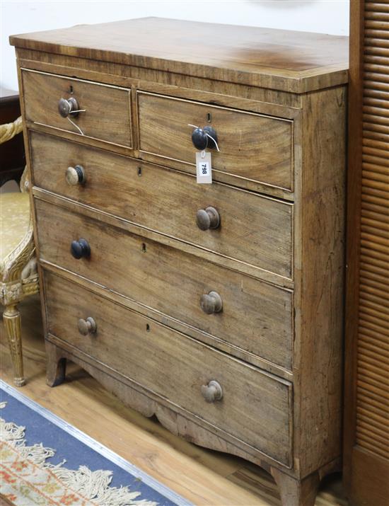 A Regency mahogany chest of drawers W.109cm